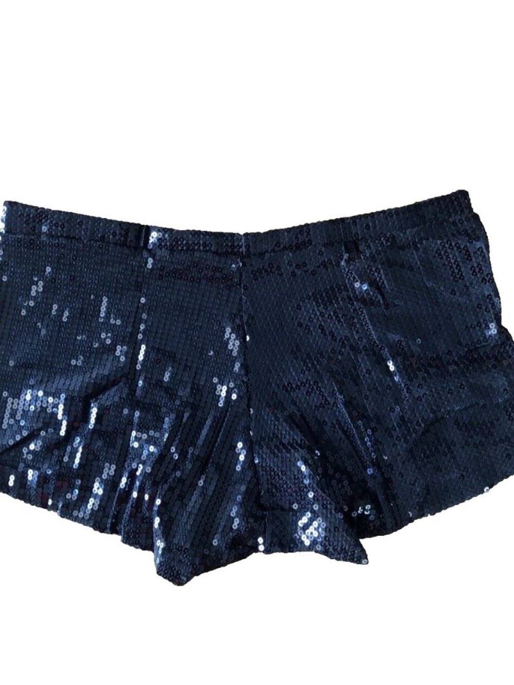 Women’s Sequins Sparkly Bling Black Short Shorts. New Stretch Party Concert XXL